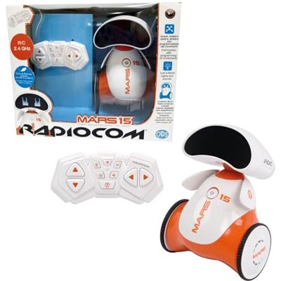Radiocom Mars 15 RC Robot 2,4 Ghz, Funktioner: framåt/bakåt, sväng höger/vänster, programmerbar belysning och ljud, roterande huvud och armar demofunktion justerbar volym automatisk avstängning Radiocom Mars 15 RC Robot 2,4 Ghz, Funktioner: framåt/bakåt, sväng höger/vänster, programmerbar belysning och ljud, roterande huvud och armar demofunktion justerbar volym automatisk avstängning