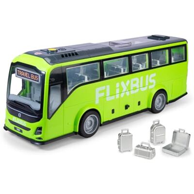 Dickie Toys – Volvo 9700 resebuss 54 cm, leksaksbuss för barn från 3 år, utomhushjul, ljus och ljud, avtagbart tak, interiör, dörrar och flikar för att öppna, resväska, skala 1:16, grön Dickie Toys – Volvo 9700 resebuss 54 cm, leksaksbuss för barn från 3 år, utomhushjul, ljus och ljud, avtagbart tak, interiör, dörrar och flikar för att öppna, resväska, skala 1:16, grön