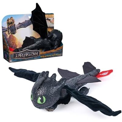 Dreamworks Dragons How to Train Your Dragon, Hug and Glide tandlös plyschleksak, 30,5 cm drakgosedjur, barnleksaker för pojkar 4 år och uppåt Dreamworks Dragons How to Train Your Dragon, Hug and Glide tandlös plyschleksak, 30,5 cm drakgosedjur, barnleksaker för pojkar 4 år och uppåt