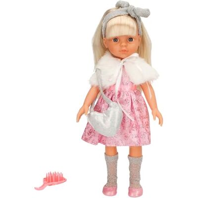 COLORBABY Mara docka, 32 cm, Artikulerad, Kamma ingår, Hjärtformad väska, Huvudband med Rosett, Realistiska dockor, Leksaker barn 3 år, Julklappar barn, 47446 COLORBABY Mara docka, 32 cm, Artikulerad, Kamma ingår, Hjärtformad väska, Huvudband med Rosett, Realistiska dockor, Leksaker barn 3 år, Julklappar barn, 47446