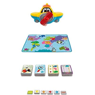 Chicco Cody Adventure Flygplan, Edu4You pedagogiskt spel med lekmatta Lär dig att programmera och koda med en överdimensionerad barnmatta 110 x 80 cm Leksak för 2–6 år Chicco Cody Adventure Flygplan, Edu4You pedagogiskt spel med lekmatta Lär dig att programmera och koda med en överdimensionerad barnmatta 110 x 80 cm Leksak för 2–6 år