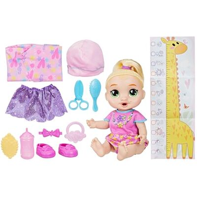 Baby Alive Baby Grows Up, LaLa GooGoo, sex milstolpar och bebisens första tand, interaktiv talande docka för barn från 3 år Baby Alive Baby Grows Up, LaLa GooGoo, sex milstolpar och bebisens första tand, interaktiv talande docka för barn från 3 år