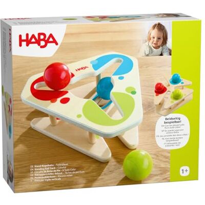 HABA stående kulbana färgrullning – kulspel från 1 år med färger och parkeringsfunktion – förmonterad och kompakt, perfekt för småbarn – 2012391001 HABA stående kulbana färgrullning – kulspel från 1 år med färger och parkeringsfunktion – förmonterad och kompakt, perfekt för småbarn – 2012391001