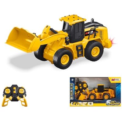 Mondo Motors Radiostyrd Bulldozer, skala 1:24, uppladdningsbart batteripaket, fjärrkontroll styrbar rörelse, barnleksak 63848 Mondo Motors Radiostyrd Bulldozer, skala 1:24, uppladdningsbart batteripaket, fjärrkontroll styrbar rörelse, barnleksak 63848