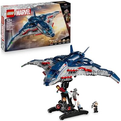Lego Marvel Avengers: Age of Ultron Quinjet, Byggset för barn, Superhjälte leksak och samlarobjekt med filmtema för pojkar och flickor, Med 5 minifigurer som Iron Man, Black Widow och Hawkeye 76325 Lego Marvel Avengers: Age of Ultron Quinjet, Byggset för barn, Superhjälte leksak och samlarobjekt med filmtema för pojkar och flickor, Med 5 minifigurer som Iron Man, Black Widow och Hawkeye 76325