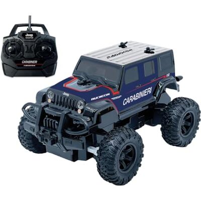 ODS Radiocom Jeep Wrangler Carabinieri, RC bil 27 MHz, 7 funktioner, skala 1:24, rekommenderad ålder 6+ ODS Radiocom Jeep Wrangler Carabinieri, RC bil 27 MHz, 7 funktioner, skala 1:24, rekommenderad ålder 6+