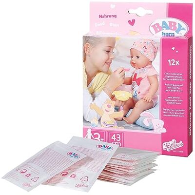 Baby Born Zapf 779170 – babyfödd mat, 12 påse Baby Born Zapf 779170 – babyfödd mat, 12 påse