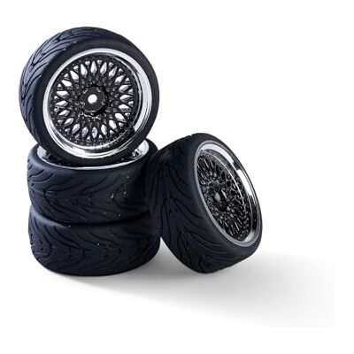 Carson 500900188 1:10 hjulset klassisk design (4) svart krom – modellbyggtillbehör, reservdel, tuning, däck, däckset Carson 500900188 1:10 hjulset klassisk design (4) svart krom – modellbyggtillbehör, reservdel, tuning, däck, däckset