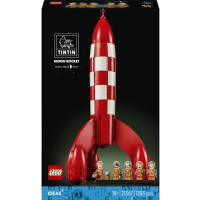 Lego Ideas Tintin månraket 21367 Byggsats för vuxna, samlarobjekt med 6 minifigurer från Tintin, nostalgisk rymdprydnad, present, 1283 delar Lego Ideas Tintin månraket 21367 Byggsats för vuxna, samlarobjekt med 6 minifigurer från Tintin, nostalgisk rymdprydnad, present, 1283 delar