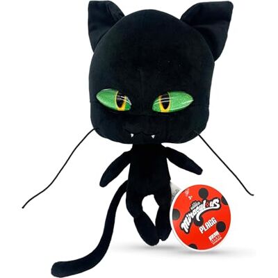 Miraculous nyckelpiga – Kwami Mon Ami Plagg, 24 cm kattplyschleksaker för barn, supermjuk fylld leksak med hartsögon, hög glitter och glans, detaljerade sömmar ytbehandlingar (wyncor) Miraculous nyckelpiga – Kwami Mon Ami Plagg, 24 cm kattplyschleksaker för barn, supermjuk fylld leksak med hartsögon, hög glitter och glans, detaljerade sömmar ytbehandlingar (wyncor)