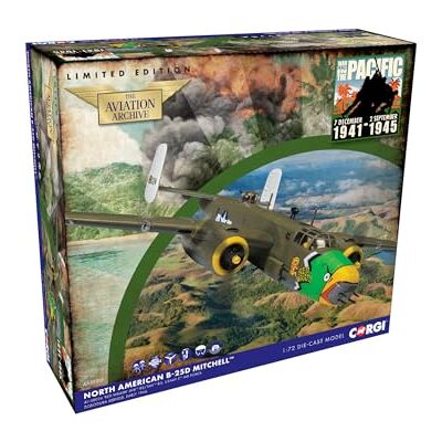 Corgi AA35315 North American B-25D Mitchell, 'Red Wrath' 41-30024, 345:e BG, 498:e BS, Port Moresby, februari 1944 Aviation Corgi AA35315 North American B-25D Mitchell, 'Red Wrath' 41-30024, 345:e BG, 498:e BS, Port Moresby, februari 1944 Aviation