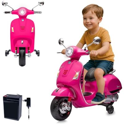 JAMARA 461838 Ride-on Vespa GTS 125 Li-Power 12,6 V – elbil för barn från 3 år, elektrisk bilbil, presentidé för pojkar och flickor, stödhjul, LED-ljus JAMARA 461838 Ride-on Vespa GTS 125 Li-Power 12,6 V – elbil för barn från 3 år, elektrisk bilbil, presentidé för pojkar och flickor, stödhjul, LED-ljus