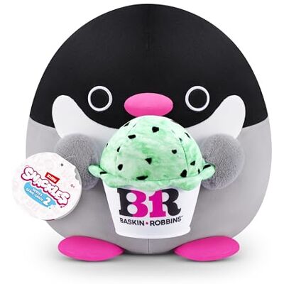 Snackles Snackle Serie 2 Snackle 20 cm från ZURU 20 cm (8 tum) plyschleksak med mellanmålstillbehör från officiellt märke, Penguin (Baskin Robbin) Snackles Snackle Serie 2 Snackle 20 cm från ZURU 20 cm (8 tum) plyschleksak med mellanmålstillbehör från officiellt märke, Penguin (Baskin Robbin)