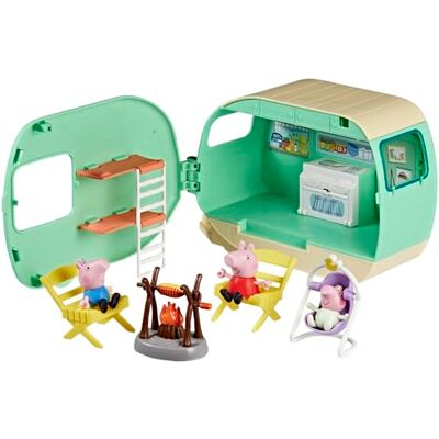 Peppa Pig Greta Gris Three Little Piggies Caravan-lekset med 3 figurer, innehåller Evie, leksaker för barn i förskoleålder från 3 år Peppa Pig Greta Gris Three Little Piggies Caravan-lekset med 3 figurer, innehåller Evie, leksaker för barn i förskoleålder från 3 år
