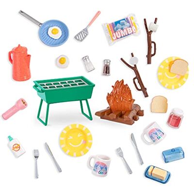Glitter Girls GG Camp Fire Set grillset för camping och grill marshmallows, lägereld och mat för lek 3 år och uppåt Glitter Girls GG Camp Fire Set grillset för camping och grill marshmallows, lägereld och mat för lek 3 år och uppåt