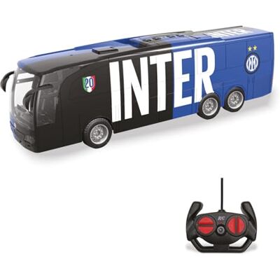 Mondo Motors Bus Radiostyrd Inter, modell längd 33 cm, uppladdningsbara batterier ingår, leksaksbuss för barn 63856 Mondo Motors Bus Radiostyrd Inter, modell längd 33 cm, uppladdningsbara batterier ingår, leksaksbuss för barn 63856