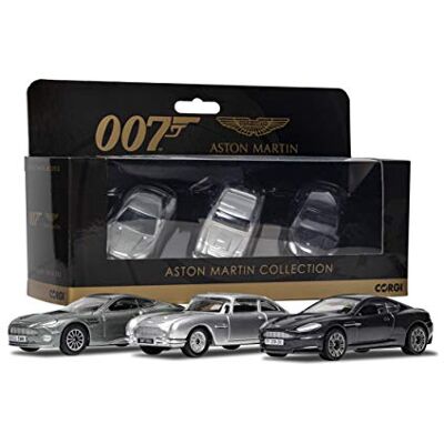 Corgi TY99284 James Bond Aston Martin Collection (V12 Vanquish, DB5, DBS), Silver Corgi TY99284 James Bond Aston Martin Collection (V12 Vanquish, DB5, DBS), Silver