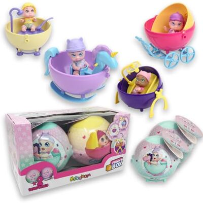 #sbabam Funny Box Baby Love B.I.B., kiosk barnlekar, mini babydocka med blöja och mössa, 2 stycken – leksaker och dockor för baby, present, flicka med boll, som förvandlar #sbabam Funny Box Baby Love B.I.B., kiosk barnlekar, mini babydocka med blöja och mössa, 2 stycken – leksaker och dockor för baby, present, flicka med boll, som förvandlar