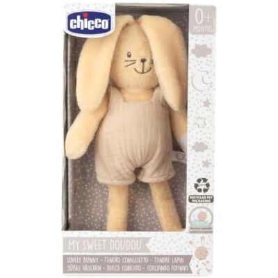 Chicco Mjuk kanin Velour Baby Plysch, Interaktivt Spel med Sensorisk Tingling och Kardborreband, Olika Texturer för Taktil Utveckling, Födelsepresent, 0 Månader Chicco Mjuk kanin Velour Baby Plysch, Interaktivt Spel med Sensorisk Tingling och Kardborreband, Olika Texturer för Taktil Utveckling, Födelsepresent, 0 Månader