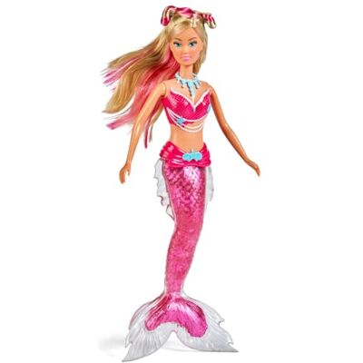Simba Steffi Love Squishy Mermaid – Sjöjungfrudocka med mjukfylld stjärtfena och delfinfigur, 29 cm stor Steffi i fantasifull undervattensoutfit, från 3 år Simba Steffi Love Squishy Mermaid – Sjöjungfrudocka med mjukfylld stjärtfena och delfinfigur, 29 cm stor Steffi i fantasifull undervattensoutfit, från 3 år