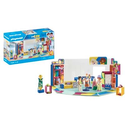 Playmobil 71534 Klädbutik MyLife innehåller tre tecken, en låda, ett skyltfönster och tillbehör från 5 år Playmobil 71534 Klädbutik MyLife innehåller tre tecken, en låda, ett skyltfönster och tillbehör från 5 år