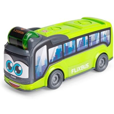 Dickie Toys – ABC Flixbus (22 cm), leksaksbuss för barn från 1 år, frihjul, roterande skallra med måldisplay, dörr för öppning, skjutelement, motorikleksak, grön Dickie Toys – ABC Flixbus (22 cm), leksaksbuss för barn från 1 år, frihjul, roterande skallra med måldisplay, dörr för öppning, skjutelement, motorikleksak, grön