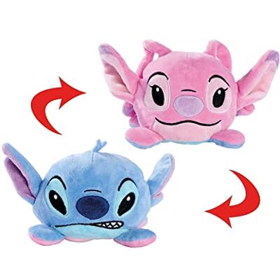 Simba 6315870317 – Disney Lilo och stitch, vändbar plyschleksak, 8 cm, 2 ansikten, lämplig för barn från de första månaderna av livet Simba 6315870317 – Disney Lilo och stitch, vändbar plyschleksak, 8 cm, 2 ansikten, lämplig för barn från de första månaderna av livet