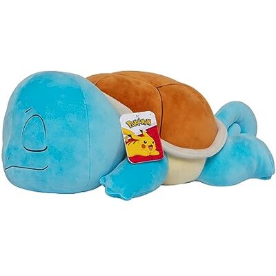 Pokémon PKW0220 – 45 cm sovande plysch – Schiggy, officiell plysch Pokémon PKW0220 – 45 cm sovande plysch – Schiggy, officiell plysch