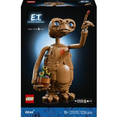 Lego Ideas E.T. the Extra-Terrestrial 21370 Byggsats för vuxna, rörlig alienfigur med en ljuskloss i överkroppen plus blomkruka, present, 1226 delar Lego Ideas E.T. the Extra-Terrestrial 21370 Byggsats för vuxna, rörlig alienfigur med en ljuskloss i överkroppen plus blomkruka, present, 1226 delar