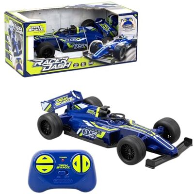 SilverLit Exost Racer Dash – Fjärrstyrd bil 1:20 – blå och gul – 12 km/h – 2,4 GHz fjärrkontroll – från 5 år SilverLit Exost Racer Dash – Fjärrstyrd bil 1:20 – blå och gul – 12 km/h – 2,4 GHz fjärrkontroll – från 5 år
