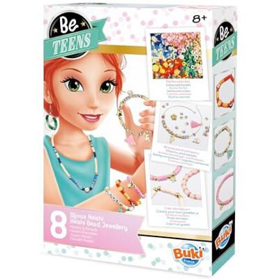 Buki France BUKI BE123 Smyckestillverkningsset för barn – Skapa egna armband och halsband med Heishi-pärlor – Kreativ leksak från 8 år Buki France BUKI BE123 Smyckestillverkningsset för barn – Skapa egna armband och halsband med Heishi-pärlor – Kreativ leksak från 8 år