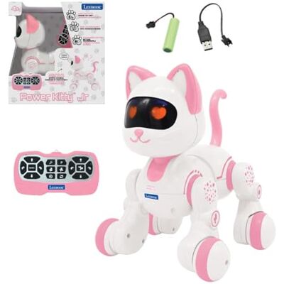 Lexibook , Power Kitty Jr., fjärrkontroll katt för att träna, vadar som en riktig katt, interaktiva ögon, STEM programmerbar, uppladdningsbart batteri, rosa/vit, KIT01LXB Lexibook , Power Kitty Jr., fjärrkontroll katt för att träna, vadar som en riktig katt, interaktiva ögon, STEM programmerbar, uppladdningsbart batteri, rosa/vit, KIT01LXB