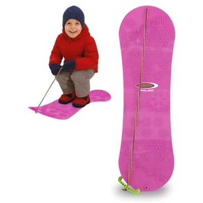 JAMARA 460393 Rosa 460393-Snölek snowboard 72 cm enkelt grepp, björnform på handtaget, lätt, hållbar JAMARA 460393 Rosa 460393-Snölek snowboard 72 cm enkelt grepp, björnform på handtaget, lätt, hållbar