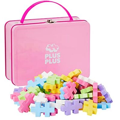 Plus-Plus BIG Metallväska Rosa 70 bitar Pastell färgmix, Byggklossar, Bygga, Utvecklande leksaker för små barn, förskolelek, förvaringslåda, STEM, STEAM, Producerat i Danmark Plus-Plus BIG Metallväska Rosa 70 bitar Pastell färgmix, Byggklossar, Bygga, Utvecklande leksaker för små barn, förskolelek, förvaringslåda, STEM, STEAM, Producerat i Danmark