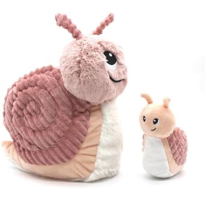 Les Déglingos PTITPOTOS Speedou the Snail Mom Baby Mjuk plysch Perfekt födelsedagspresent rosa 22 cm Les Déglingos PTITPOTOS Speedou the Snail Mom Baby Mjuk plysch Perfekt födelsedagspresent rosa 22 cm