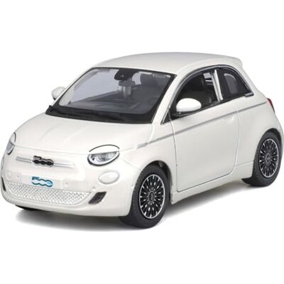 Bburago Fiat 500 E Realistisk bilmodell i skala 1:24, Diecast-replika med öppningsbara dörrar, officiell Fiat-licens, rekommenderad ålder 3+ år Bburago Fiat 500 E Realistisk bilmodell i skala 1:24, Diecast-replika med öppningsbara dörrar, officiell Fiat-licens, rekommenderad ålder 3+ år