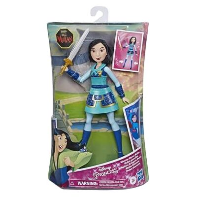 Hasbro Disney Prinsessor moped krigare Mulan med svärdaction, Mulan-docka i krigaroutfit, leksak för barn E8628 Hasbro Disney Prinsessor moped krigare Mulan med svärdaction, Mulan-docka i krigaroutfit, leksak för barn E8628
