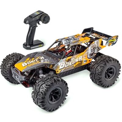 Carson 1:10 XL Bokusa – RC borstlös buggy, 4WD fyrhjulsdrift, 3 900 kV borstlös motor, upp till 50 km/h, RTR färdig, metalldifferentialer, oljetryckstötdämpare, orange Carson 1:10 XL Bokusa – RC borstlös buggy, 4WD fyrhjulsdrift, 3 900 kV borstlös motor, upp till 50 km/h, RTR färdig, metalldifferentialer, oljetryckstötdämpare, orange