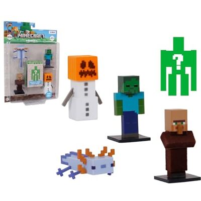 Bizak Minecraft Toppez specialutgåva 5-pack Stdo.1-figurer, 5 cm dockor med 1 överraskningsfigur, officiell produkt, 16 modeller att samla på, för fans och barn från 8 år (64110033-1) Bizak Minecraft Toppez specialutgåva 5-pack Stdo.1-figurer, 5 cm dockor med 1 överraskningsfigur, officiell produkt, 16 modeller att samla på, för fans och barn från 8 år (64110033-1)