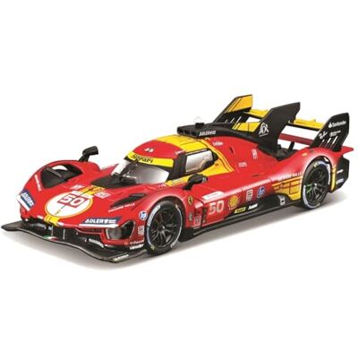 Bburago Ferrari 499P LMH 24H Le Mans Champion 2024#50 Skala 1:43, Diecast-Replika med Transparent Vitrin, Ferrari-Licens, Ålder 14+ År Bburago Ferrari 499P LMH 24H Le Mans Champion 2024#50 Skala 1:43, Diecast-Replika med Transparent Vitrin, Ferrari-Licens, Ålder 14+ År