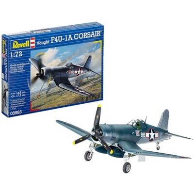 Revell 03983 Vought F4U-1D Corsair 1:72 skala obyggd/omålad plastmodellsats Revell 03983 Vought F4U-1D Corsair 1:72 skala obyggd/omålad plastmodellsats