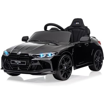Garvee Elektrisk bil för barn från 3 till 8 år, 12 V, med licens, 2,4 GHz fjärrkontroll, LED-lampor, musik, säkerhetsbälte, dubbla dörrar och USB-port. Färg: svart. Garvee Elektrisk bil för barn från 3 till 8 år, 12 V, med licens, 2,4 GHz fjärrkontroll, LED-lampor, musik, säkerhetsbälte, dubbla dörrar och USB-port. Färg: svart.