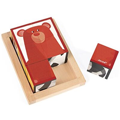 Janod 6 Forest Blocks in Wooden Box FSC Wooden Early Learning Toy Educational Game Fine Motor Skills 12 Months J08200 Janod 6 Forest Blocks in Wooden Box FSC Wooden Early Learning Toy Educational Game Fine Motor Skills 12 Months J08200
