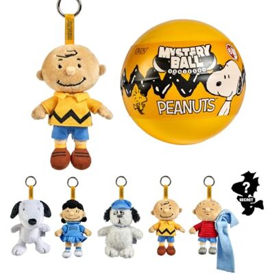 Simba ÜRDU Peanuts Mega Blindbox – slumpmässigt urval av 6 plyschnyckelringar i överraskningsbollen, ikoniska snooopy-figurer att samla, från 5 år Simba ÜRDU Peanuts Mega Blindbox – slumpmässigt urval av 6 plyschnyckelringar i överraskningsbollen, ikoniska snooopy-figurer att samla, från 5 år