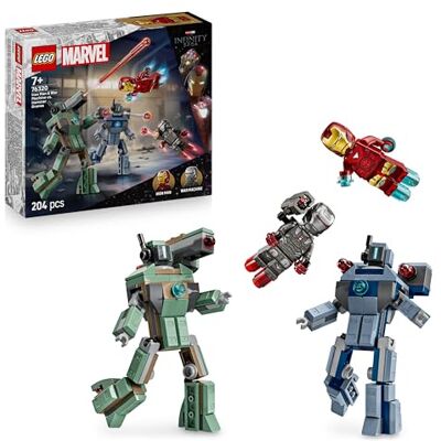 Lego ǀ Marvel Iron Man & War Machine vs. Hammer Drones Building Toy with 2 Minifigures & 2 Action Figures with Stud Shooters Super Hero Gift for 7+ Year Old Boys 76320 Lego ǀ Marvel Iron Man & War Machine vs. Hammer Drones Building Toy with 2 Minifigures & 2 Action Figures with Stud Shooters Super Hero Gift for 7+ Year Old Boys 76320
