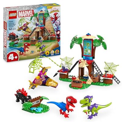 Lego Marvel Spidey And His Amazing Friends Spideys och Gobbys raptorstrid vid trädkojan, Byggleksak för förskolebarn och dinosaurielekset för barn, Present till pojkar och flickor från 4 år 11200 Lego Marvel Spidey And His Amazing Friends Spideys och Gobbys raptorstrid vid trädkojan, Byggleksak för förskolebarn och dinosaurielekset för barn, Present till pojkar och flickor från 4 år 11200