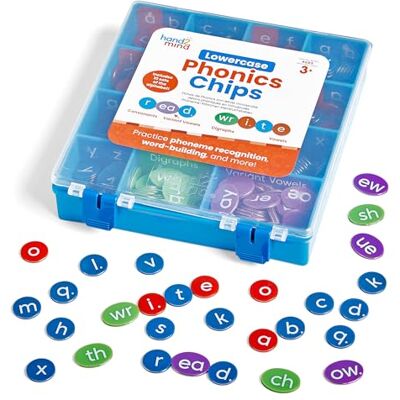 hand2mind Learning Resources Små bokstavschips för fonetik, 3–6 år, pedagogiskt set för att lära sig ljud och ord hand2mind Learning Resources Små bokstavschips för fonetik, 3–6 år, pedagogiskt set för att lära sig ljud och ord