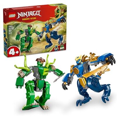 Lego Jays drakrobotstrid – Leksaksrobot – Byggset med 2 minifigurer – Äventyrsleksak – Hjältar och skurkar – NINJAGO byggsats för pojkar och flickor från 4 år – Present för barn – 71853 Lego Jays drakrobotstrid – Leksaksrobot – Byggset med 2 minifigurer – Äventyrsleksak – Hjältar och skurkar – NINJAGO byggsats för pojkar och flickor från 4 år – Present för barn – 71853