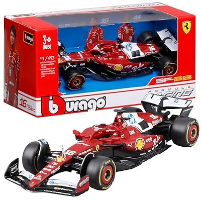 Bburago Ferrari SF-25 F1 2025#16 Leclerc, Diecast-bil i skala 1:43, detaljerad replika av Ferrari Formel 1-monoposto, officiell Ferrari-licens, rekommenderad ålder 3+ år Bburago Ferrari SF-25 F1 2025#16 Leclerc, Diecast-bil i skala 1:43, detaljerad replika av Ferrari Formel 1-monoposto, officiell Ferrari-licens, rekommenderad ålder 3+ år
