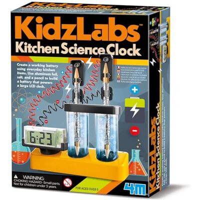 4M KidzLabs vetenskaplig klocka i köket – pedagogisk vetenskaplig leksak för barn 8+, roliga STEM-experiment utan batterier 4M KidzLabs vetenskaplig klocka i köket – pedagogisk vetenskaplig leksak för barn 8+, roliga STEM-experiment utan batterier